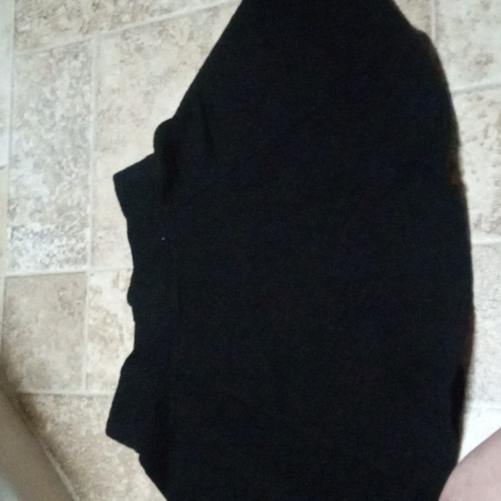 Black quilted circle skirt